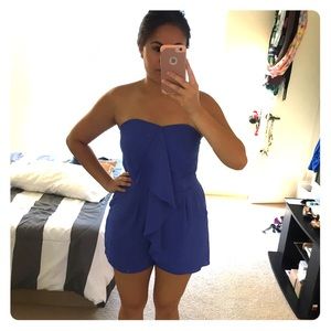 Tube Top Romper with Ruffles